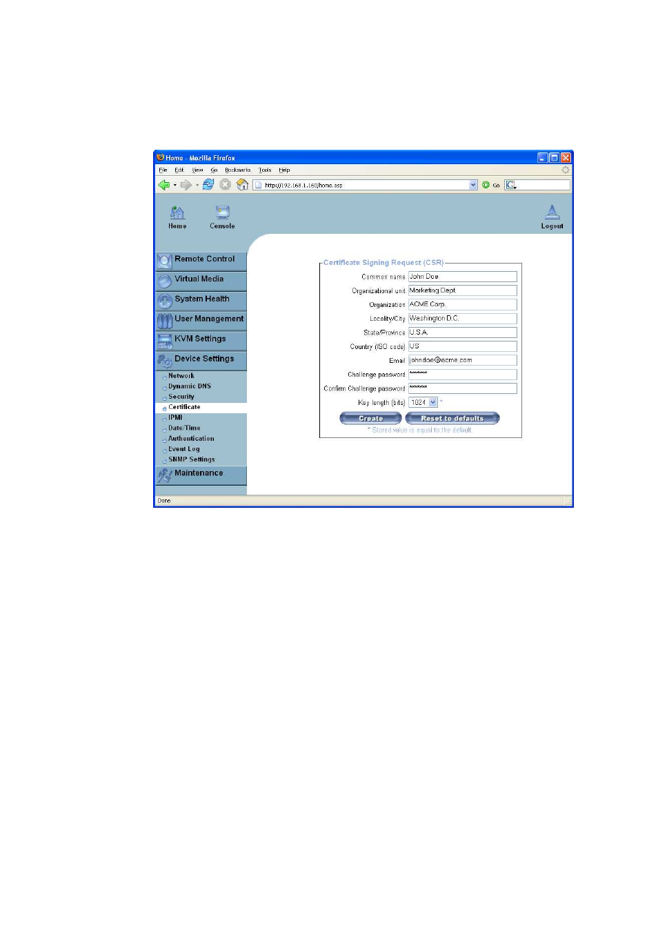 Certificate | Raritan Computer Raritan ASMI G4 User Manual | Page 80 / 115