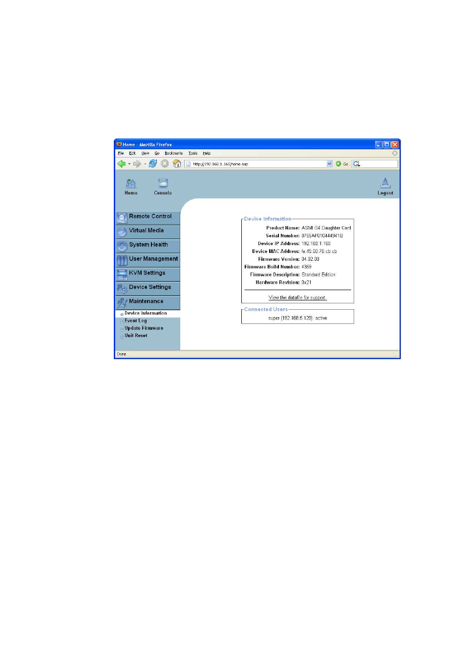 Maintenance, Device information | Raritan Computer Raritan ASMI G4 User Manual | Page 92 / 115