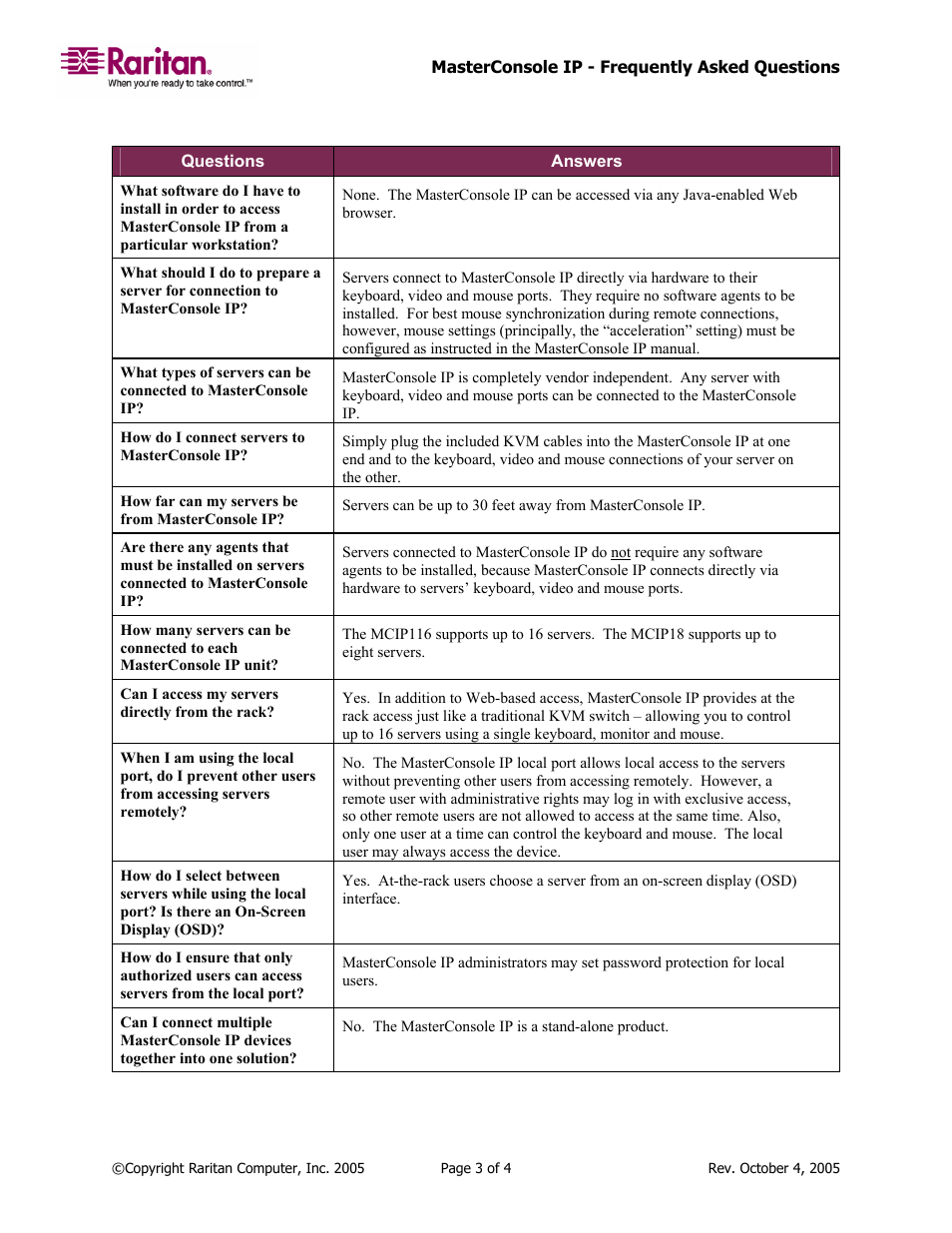 Raritan Computer Switch User Manual | Page 3 / 4