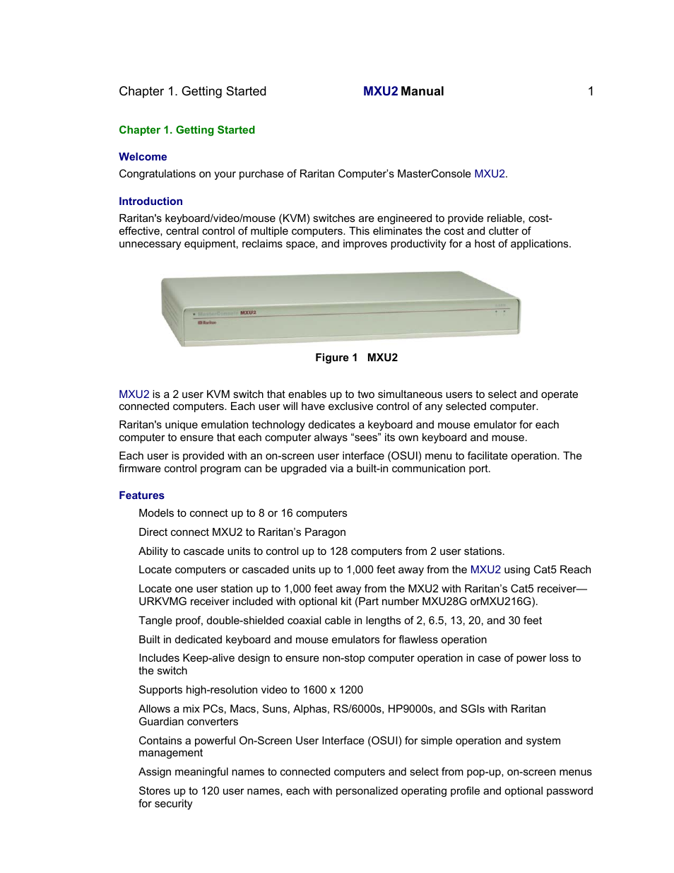 Raritan Computer MXU2 User Manual | Page 11 / 40