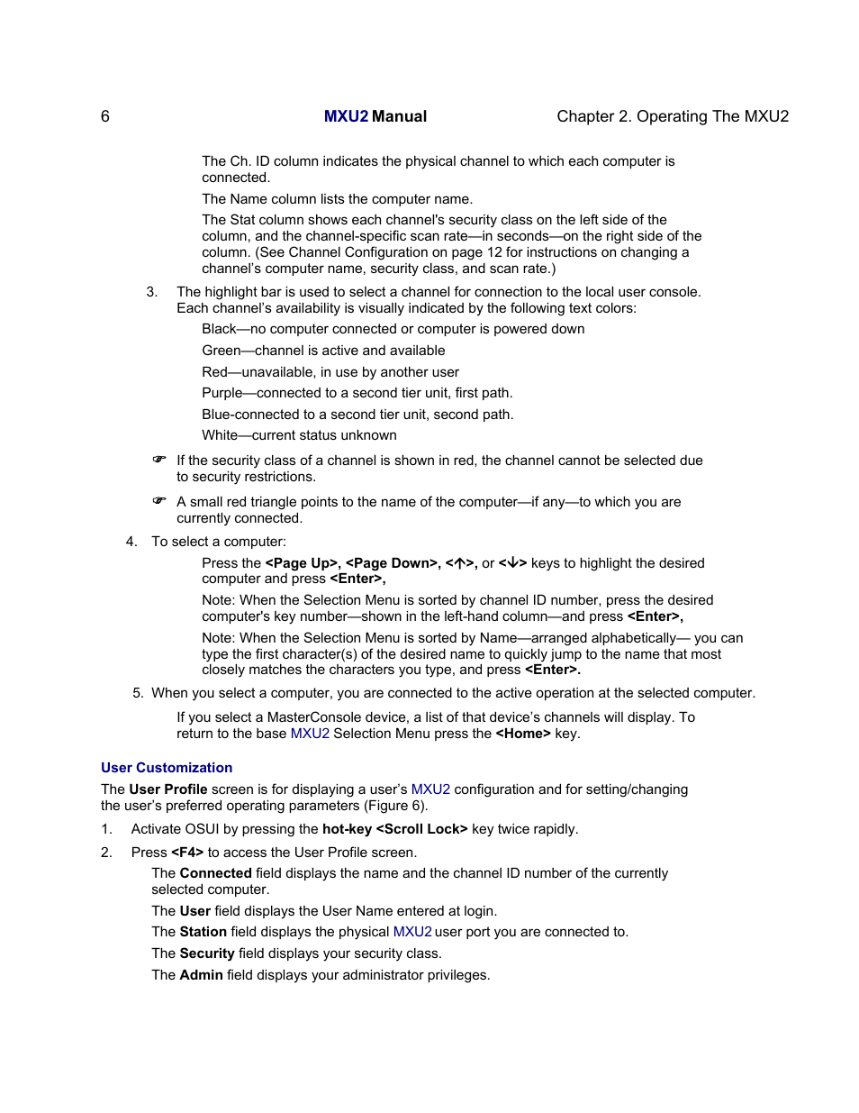 Raritan Computer MXU2 User Manual | Page 16 / 40