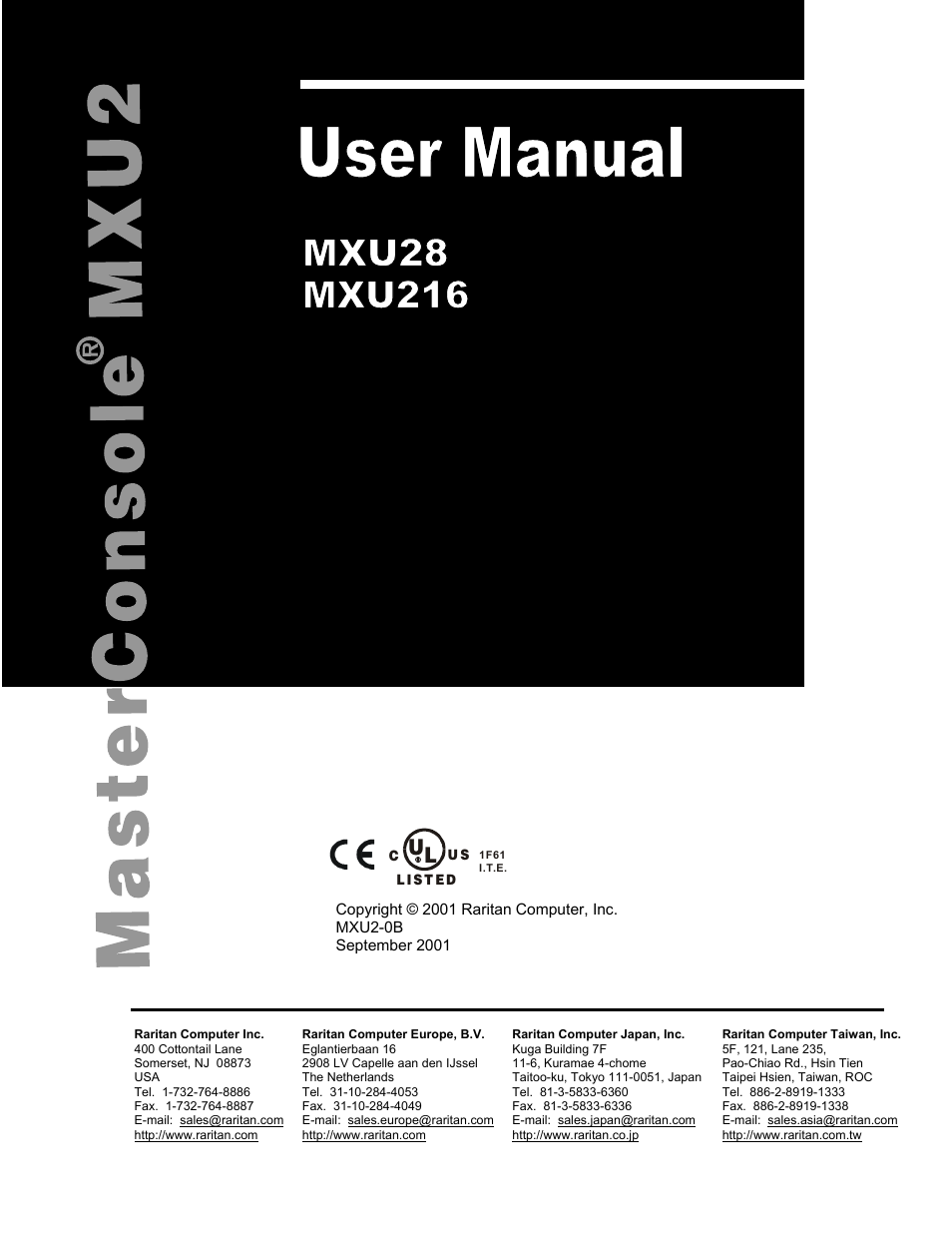 Raritan Computer MXU2 User Manual | Page 3 / 40