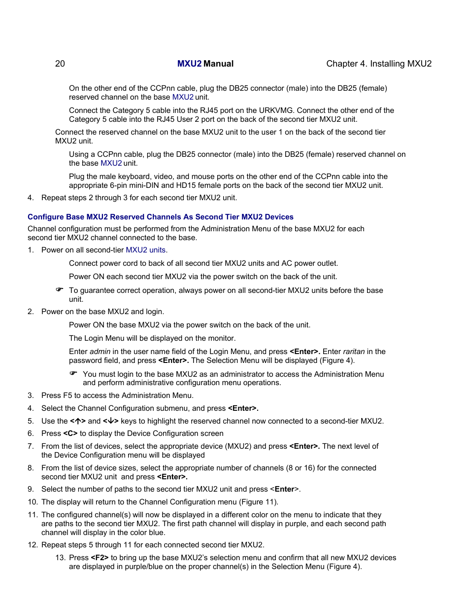 Raritan Computer MXU2 User Manual | Page 30 / 40