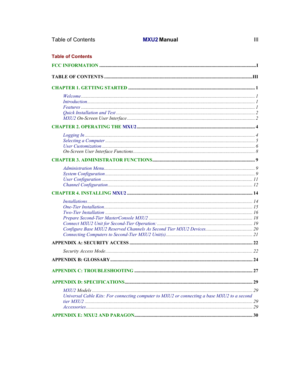 Raritan Computer MXU2 User Manual | Page 9 / 40