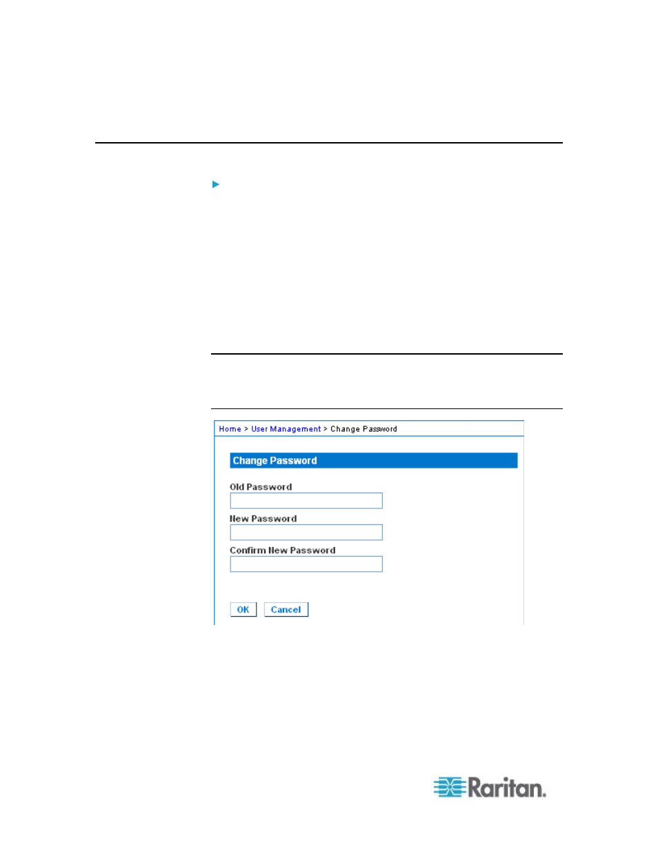 Changing a password | Raritan Computer DKSXII-V2.3.0-0D-E User Manual | Page 144 / 362