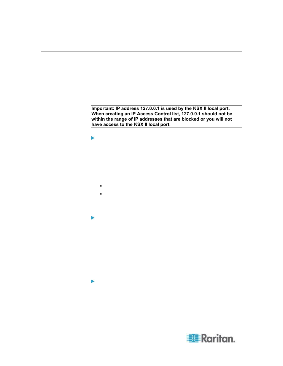Configuring ip access control | Raritan Computer DKSXII-V2.3.0-0D-E User Manual | Page 208 / 362