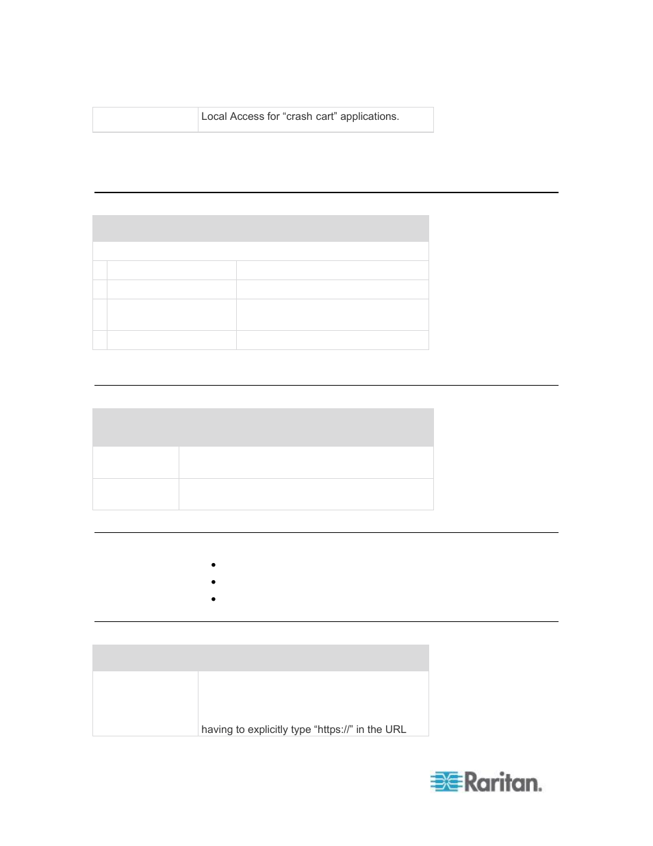 Electrical specifications, Remote connection, Kvm properties | Ports used | Raritan Computer DKSXII-V2.3.0-0D-E User Manual | Page 296 / 362