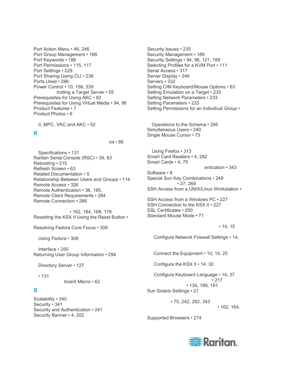 Raritan Computer DKSXII-V2.3.0-0D-E User Manual | Page 360 / 362