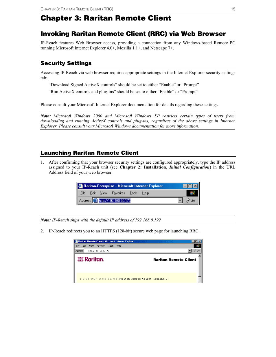 Chapter 3: raritan remote client | Raritan Computer Raritan TeleReach TR361 User Manual | Page 23 / 84