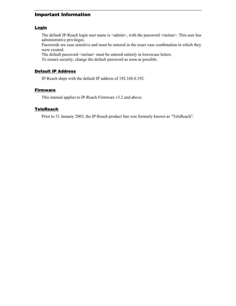 Raritan Computer Raritan TeleReach TR361 User Manual | Page 7 / 84