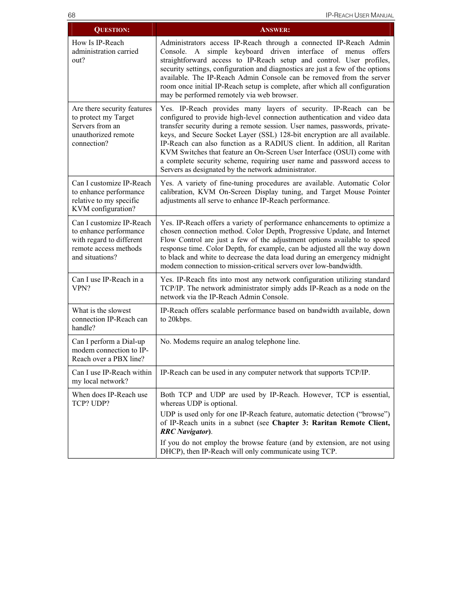 Raritan Computer Raritan TeleReach TR361 User Manual | Page 76 / 84