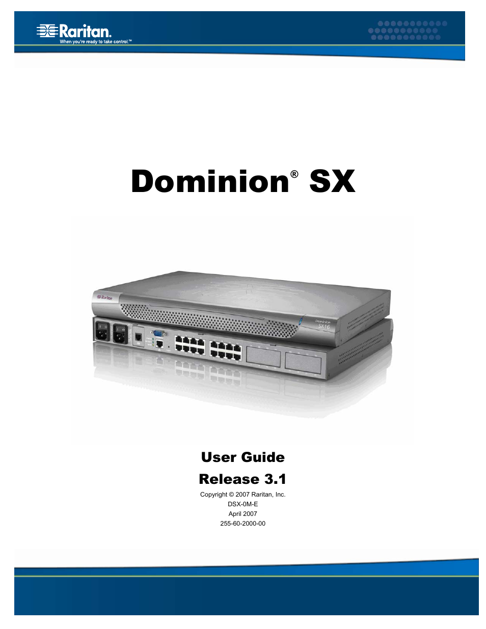 Raritan Computer SX User Manual | 226 pages