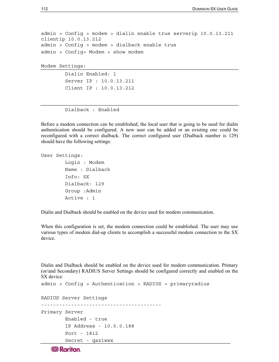 Raritan Computer SX User Manual | Page 130 / 226