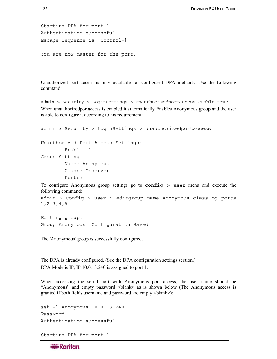 Raritan Computer SX User Manual | Page 140 / 226