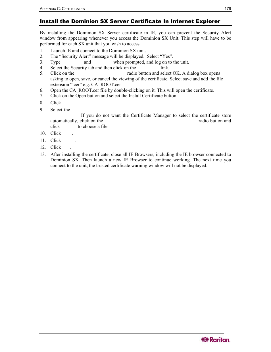 Raritan Computer SX User Manual | Page 197 / 226