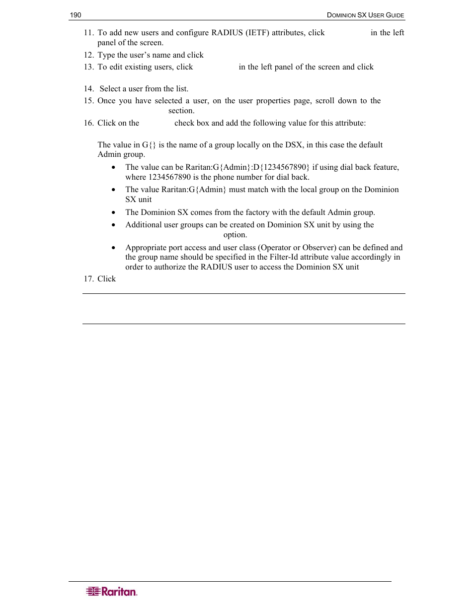 Raritan Computer SX User Manual | Page 208 / 226
