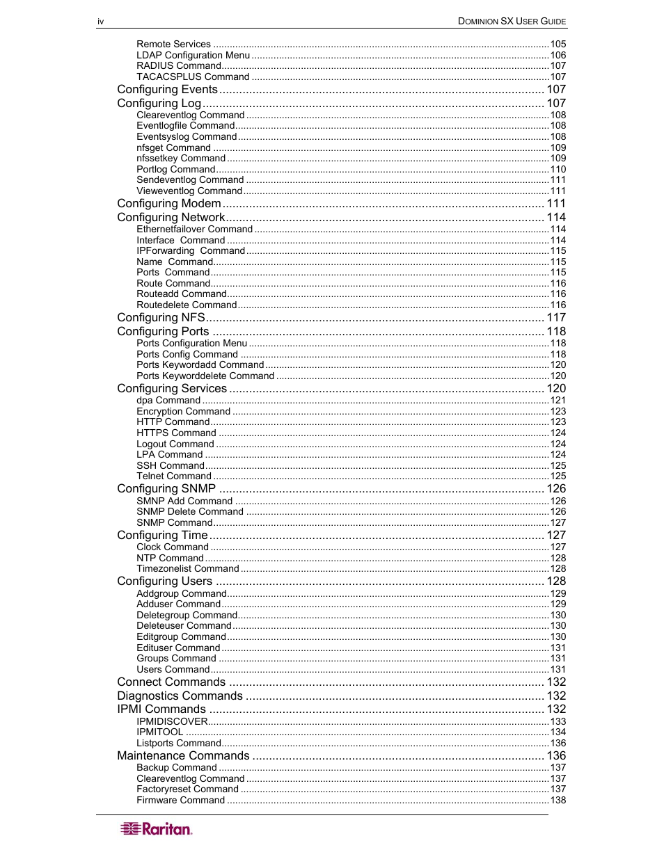 Raritan Computer SX User Manual | Page 8 / 226