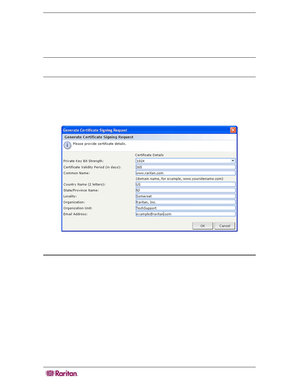 Ip-acl, Figure 180 generate self signed certificate window | Raritan Computer CC-SG User Manual | Page 190 / 258