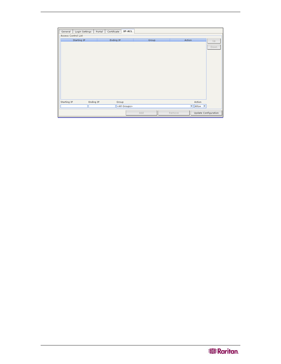 Figure 181 security manager ip-acl screen | Raritan Computer CC-SG User Manual | Page 191 / 258