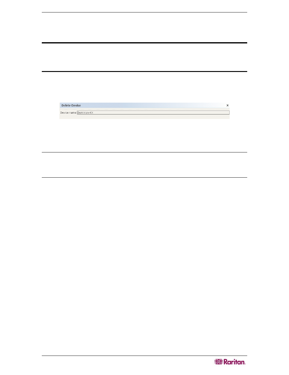 Delete device, Figure 36 delete device screen | Raritan Computer CC-SG User Manual | Page 55 / 258