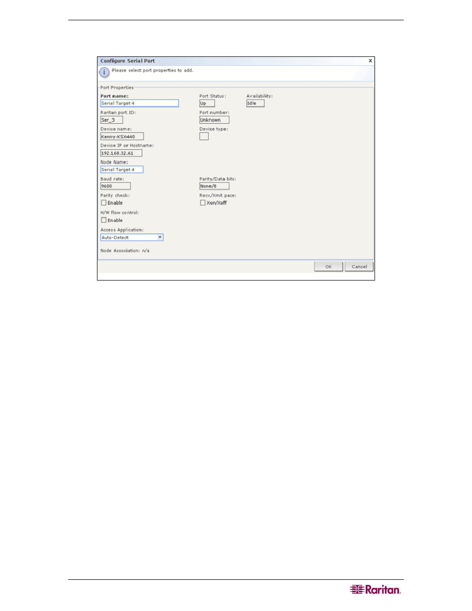 Figure 38 configure serial ports screen | Raritan Computer CC-SG User Manual | Page 57 / 258