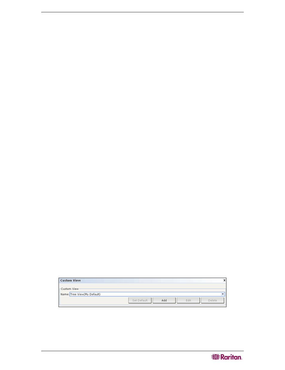 Figure 54 custom view screen | Raritan Computer CC-SG User Manual | Page 69 / 258