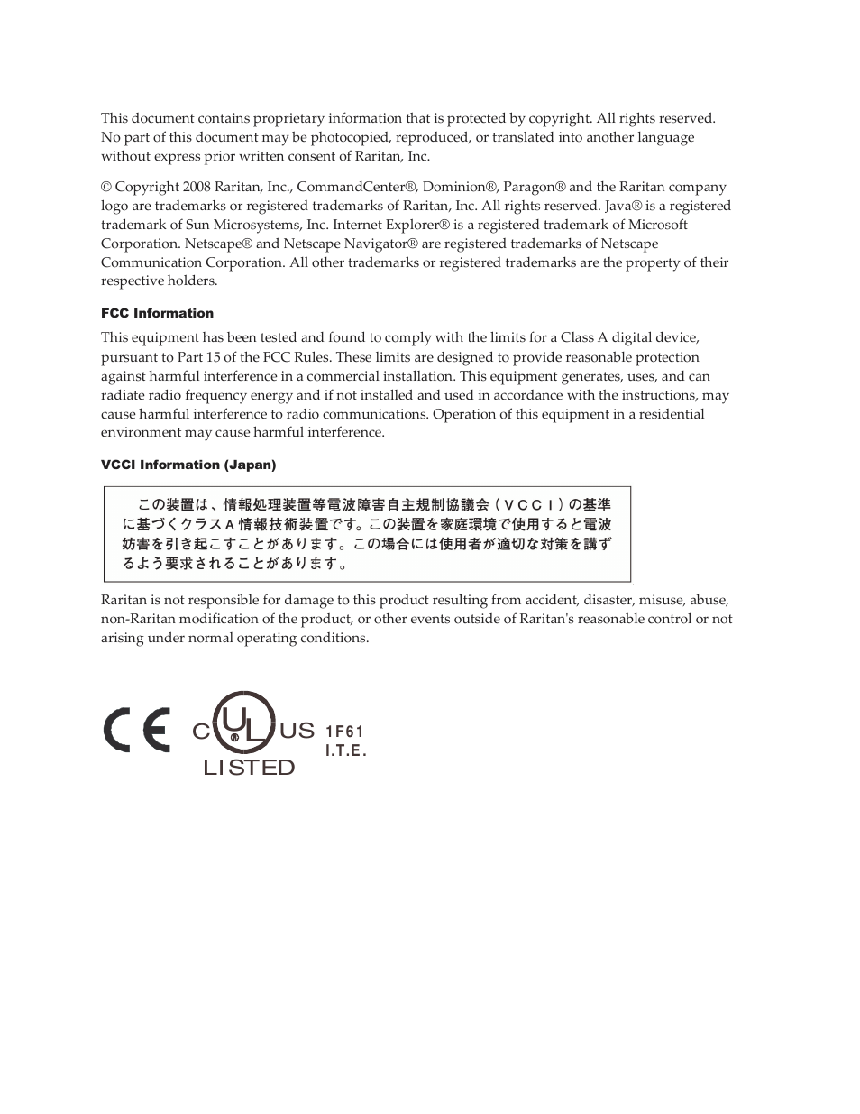 Li sted c us | Raritan Computer DKX416 User Manual | Page 2 / 269