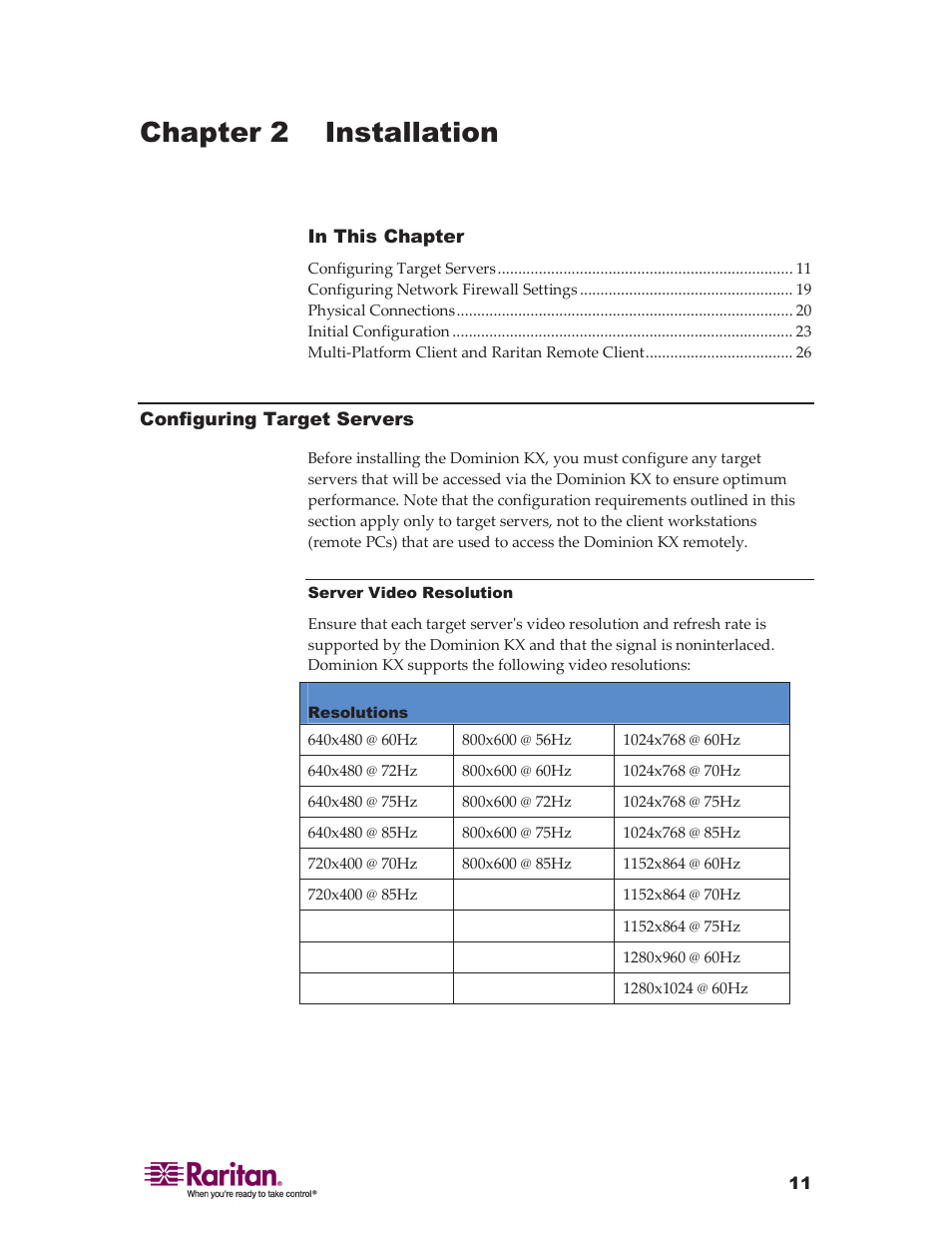 Chapter 2 installation | Raritan Computer DKX416 User Manual | Page 21 / 269