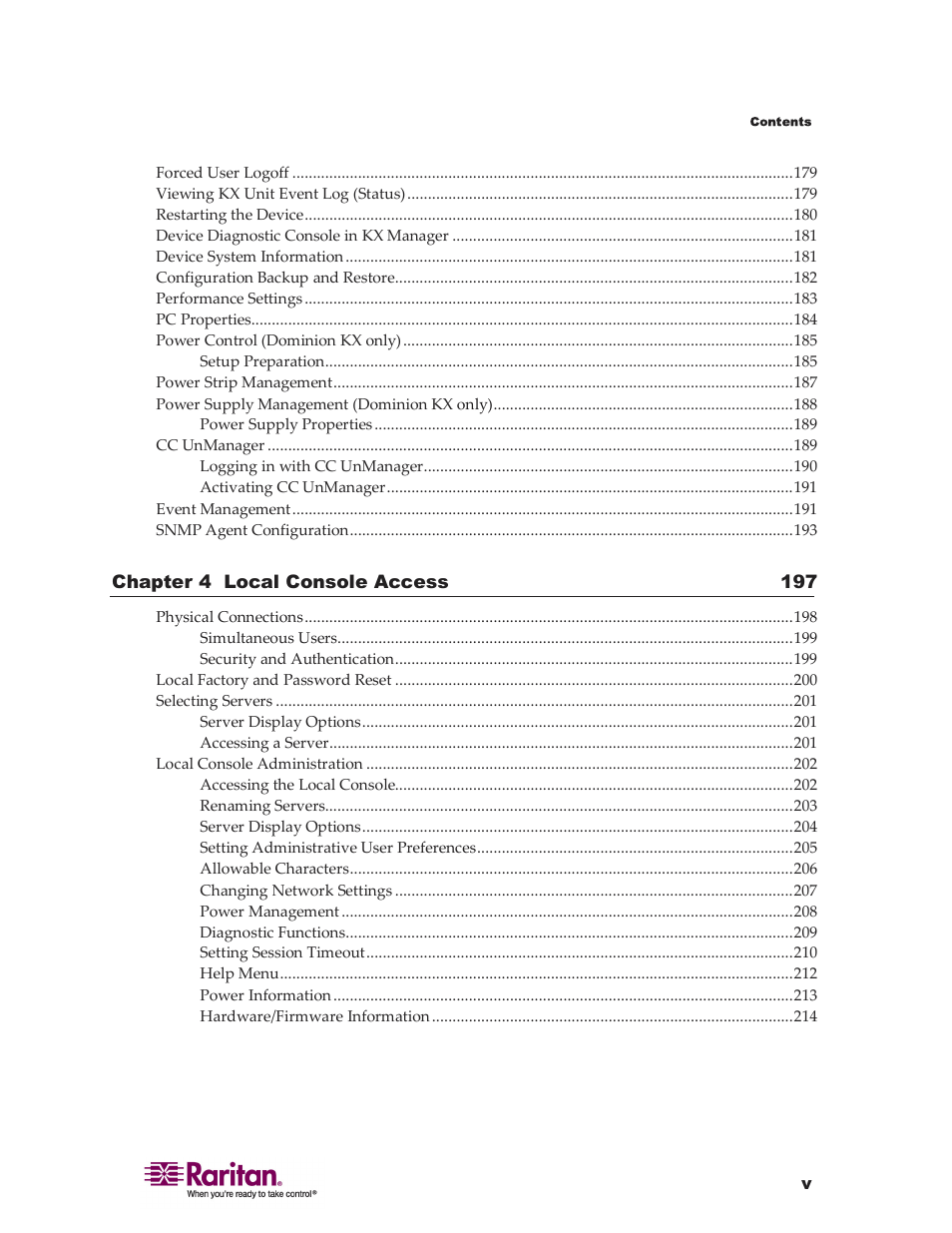 Raritan Computer DKX416 User Manual | Page 5 / 269