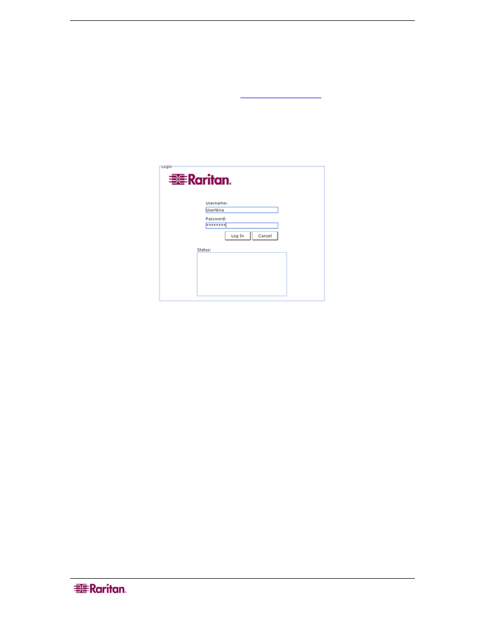 Browser-based access via the cc-sg director client, Figure 1 cc-sg director client login screen | Raritan Computer CommandCenter CC-SG User Manual | Page 12 / 58