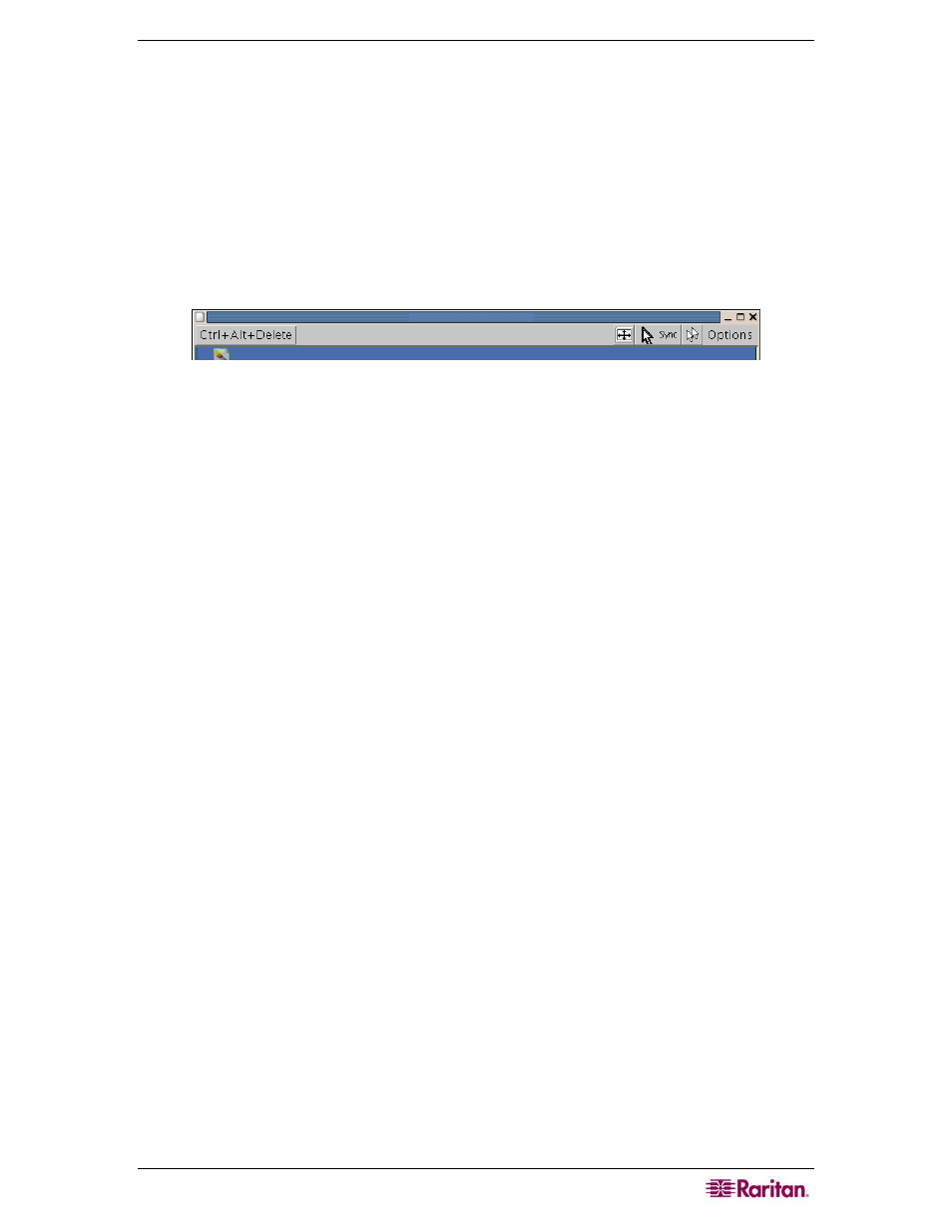Figure 13 remote console control bar | Raritan Computer MCIP18 User Manual | Page 25 / 80