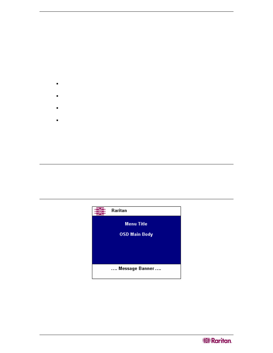 Figure 6 on-screen display (osd) | Raritan Computer MasterConsole Z User Manual | Page 13 / 34
