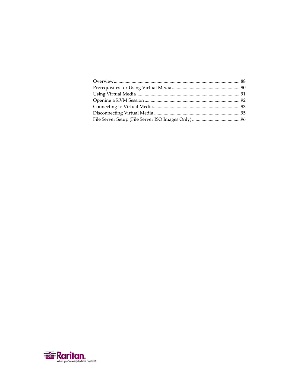 Virtual media, Chapter 7 virtual media | Raritan Computer DOMINION KX II DKX2-0E-E User Manual | Page 101 / 257