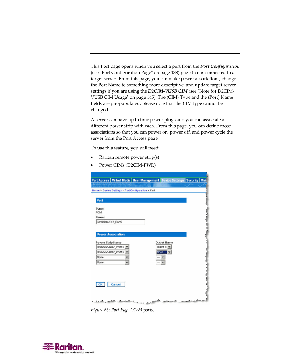 Associate target servers to | Raritan Computer DOMINION KX II DKX2-0E-E User Manual | Page 157 / 257