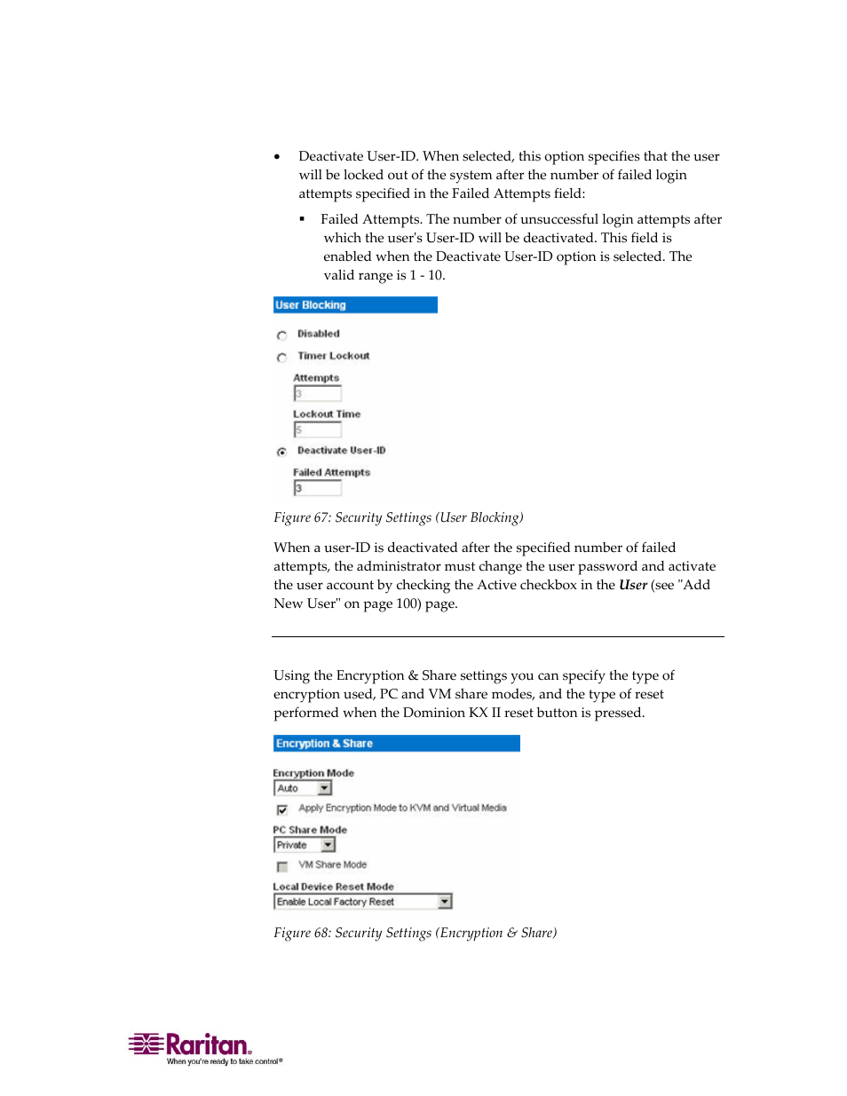 Encryption & share, 151) set | Raritan Computer DOMINION KX II DKX2-0E-E User Manual | Page 165 / 257