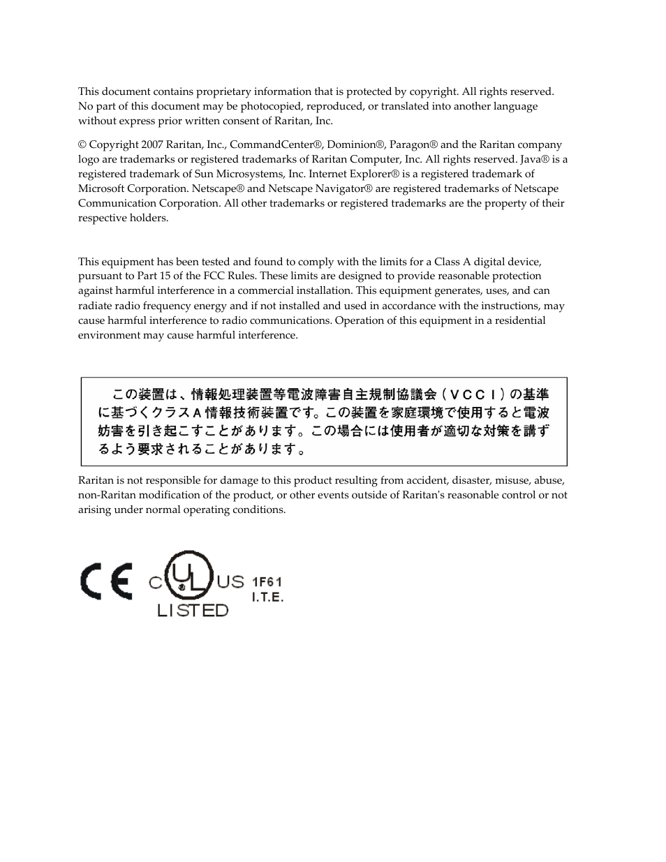 Raritan Computer DOMINION KX II DKX2-0E-E User Manual | Page 2 / 257