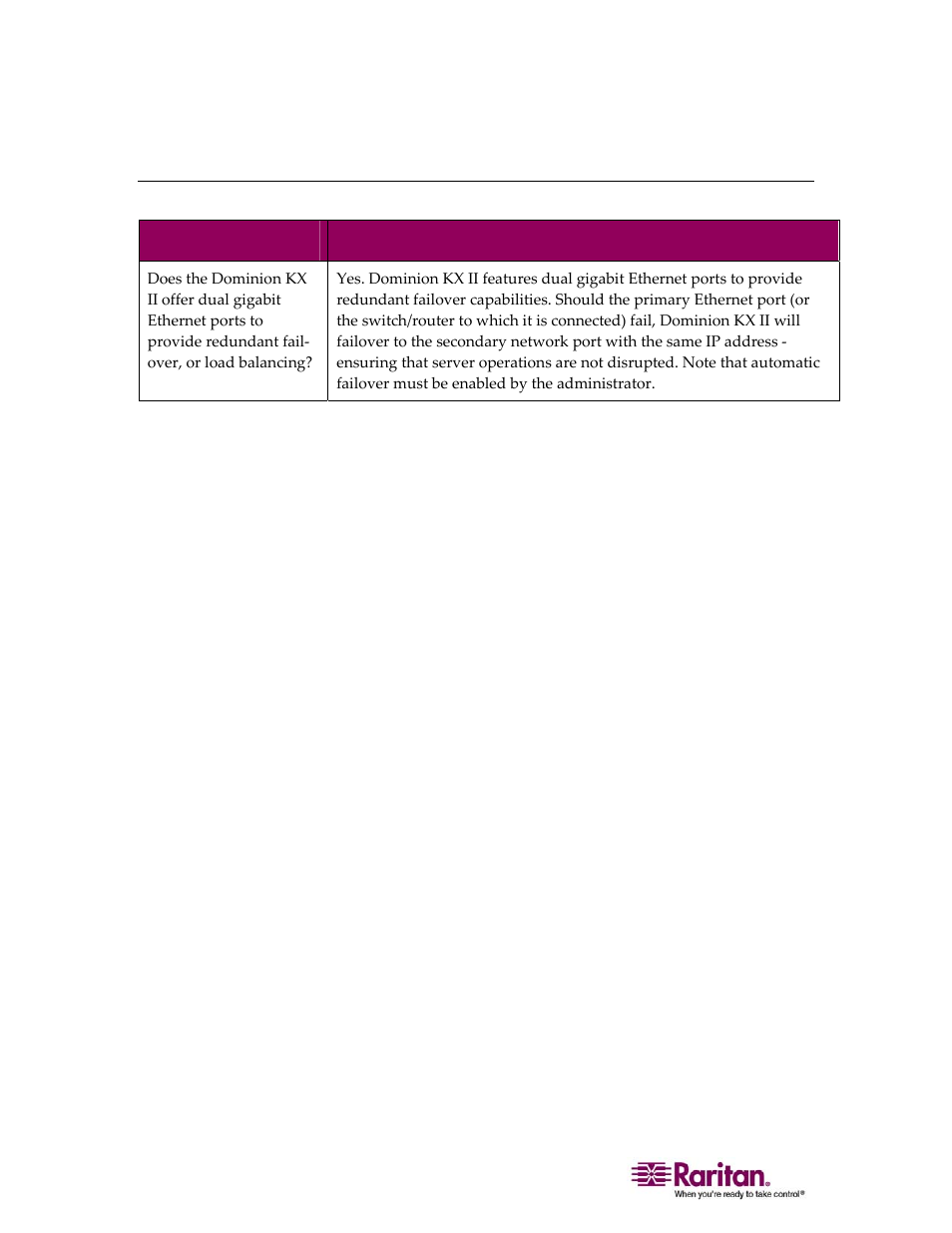 Ethernet and ip networking | Raritan Computer DOMINION KX II DKX2-0E-E User Manual | Page 232 / 257