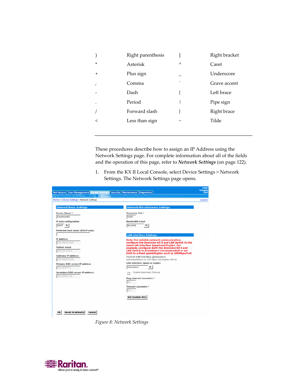 Assigning an ip address | Raritan Computer DOMINION KX II DKX2-0E-E User Manual | Page 47 / 257