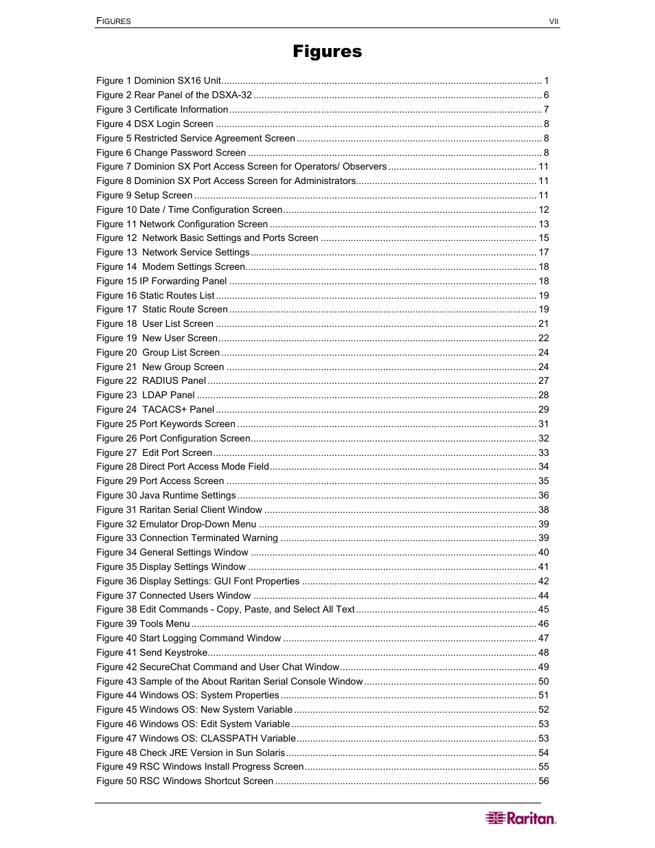 Figures | Raritan Computer DOMINION DSX-0N-E User Manual | Page 11 / 233