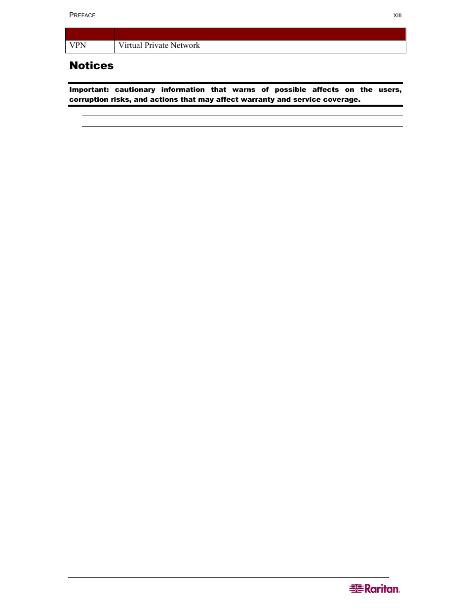 Notices | Raritan Computer DOMINION DSX-0N-E User Manual | Page 17 / 233