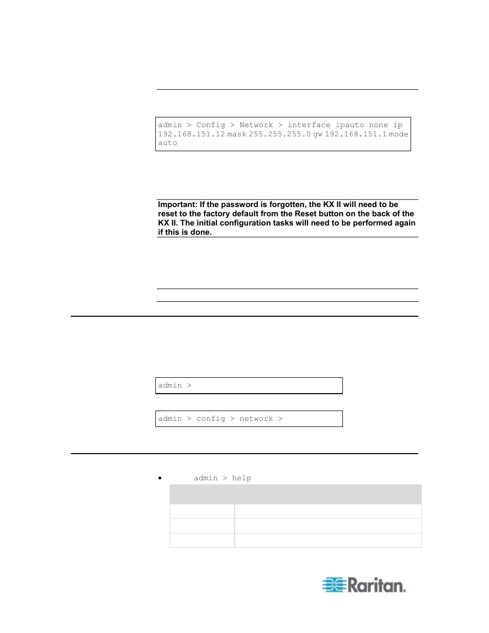 Cli prompts, Cli commands, 238) for a | Raritan Computer DKX2-V2.3.5-0N-E User Manual | Page 247 / 351