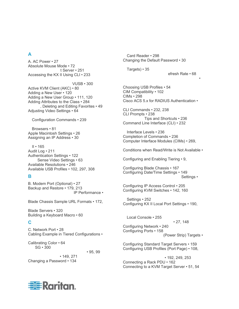 Index | Raritan Computer DKX2-V2.3.5-0N-E User Manual | Page 346 / 351