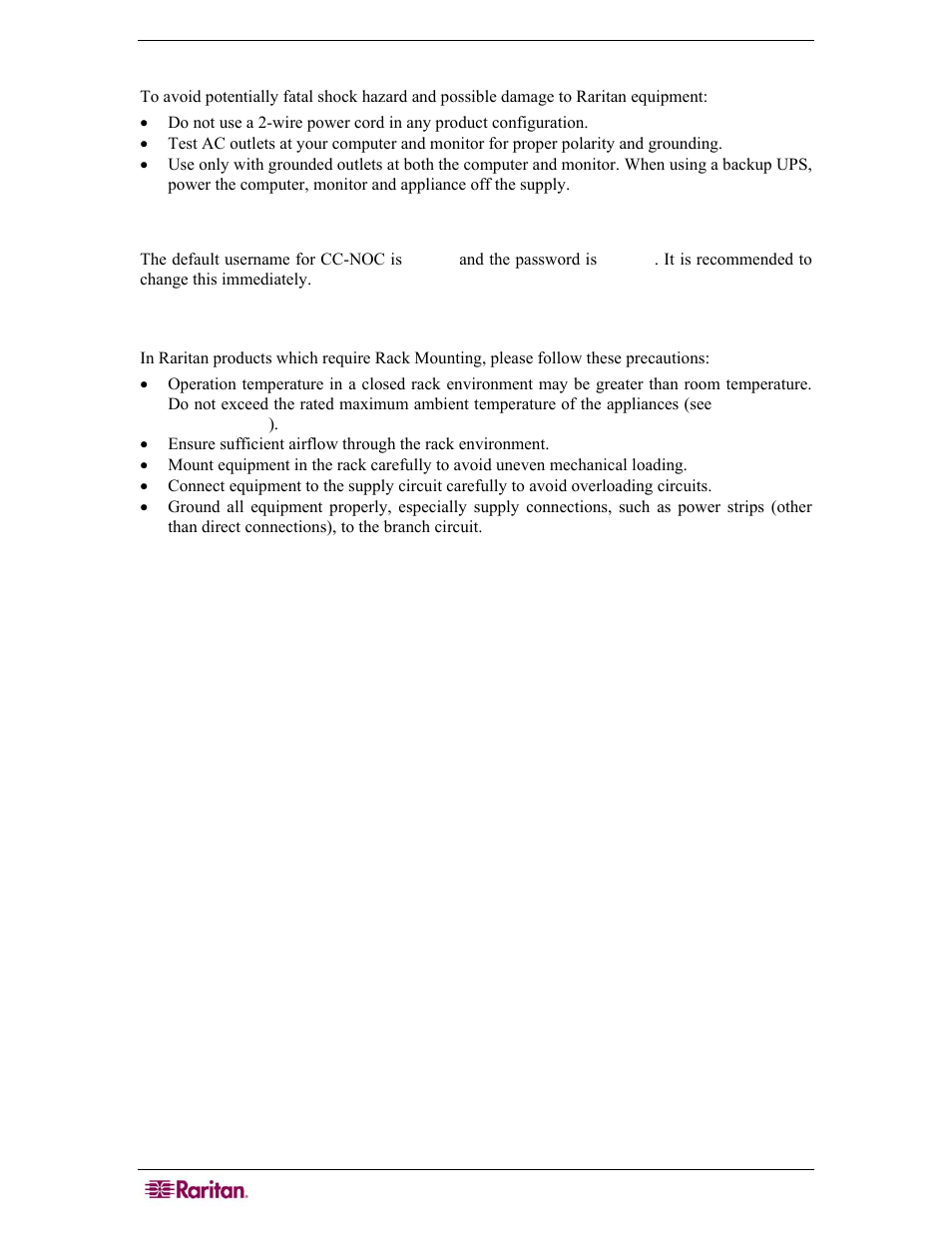 Raritan Computer COMMANDCENTER NOC User Manual | Page 4 / 156