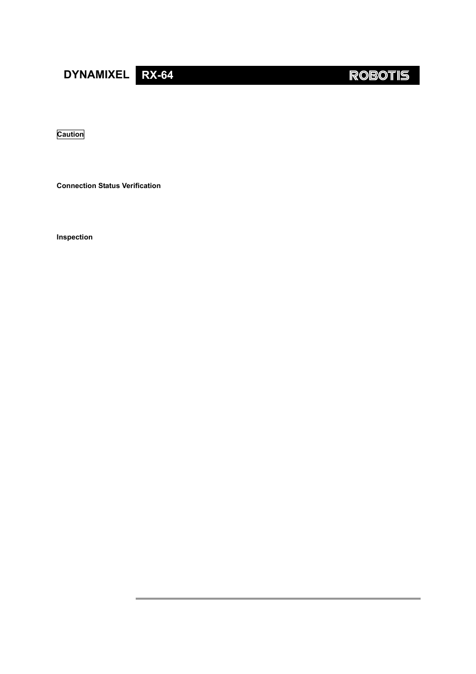 Dynamixel rx-64 | Robotis Dynamixel RX-64 User Manual | Page 9 / 38