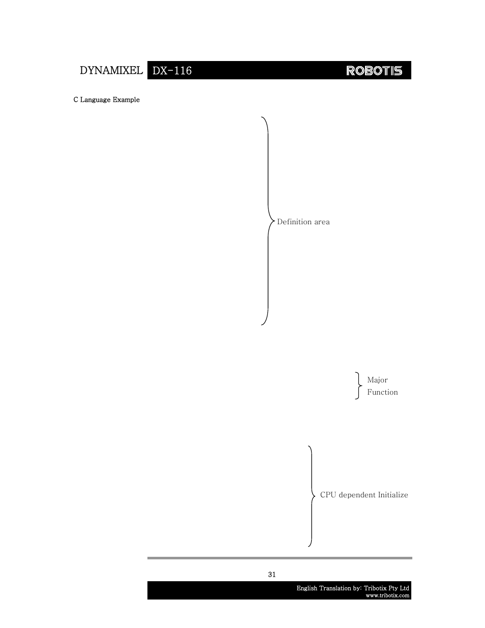 Dynamixel dx-116 | Robotis DX-116 User Manual | Page 32 / 40