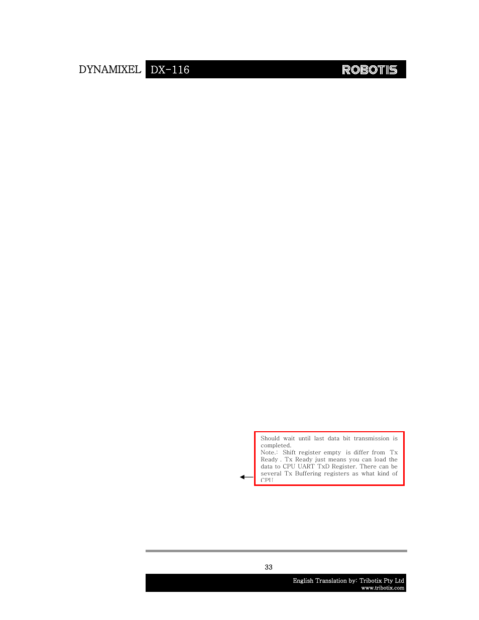 Dynamixel dx-116 | Robotis DX-116 User Manual | Page 34 / 40