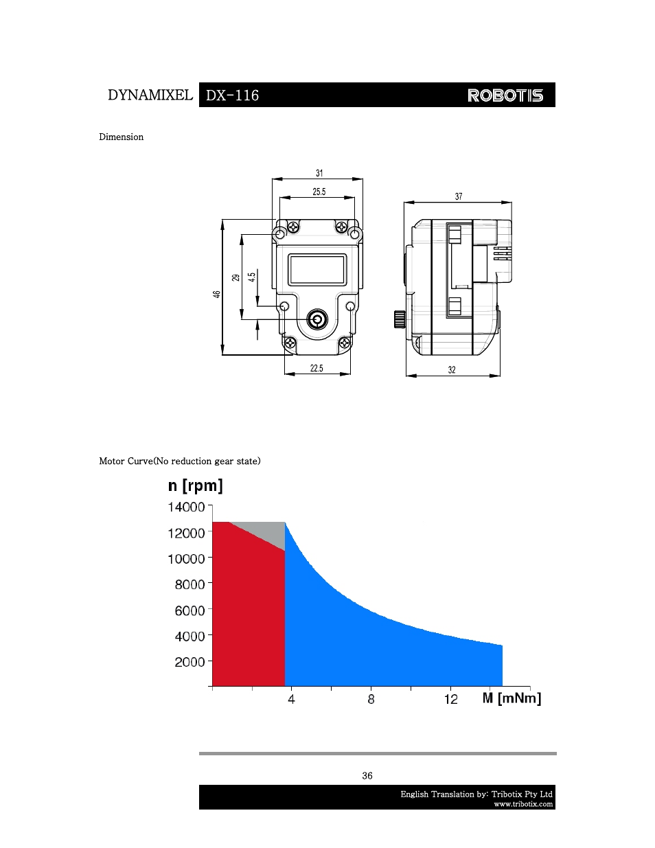 Dynamixel dx-116 | Robotis DX-116 User Manual | Page 37 / 40