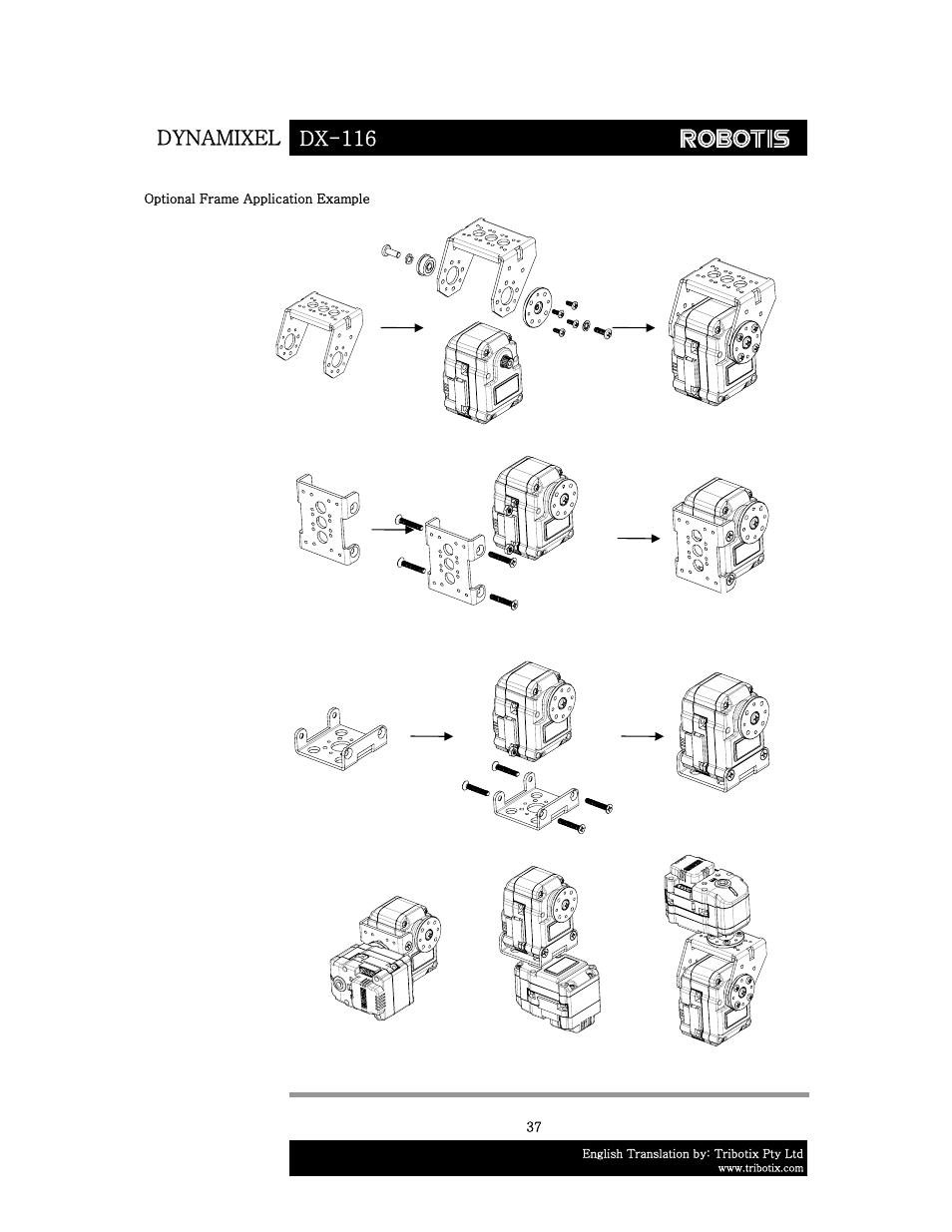 Dynamixel dx-116 | Robotis DX-116 User Manual | Page 38 / 40
