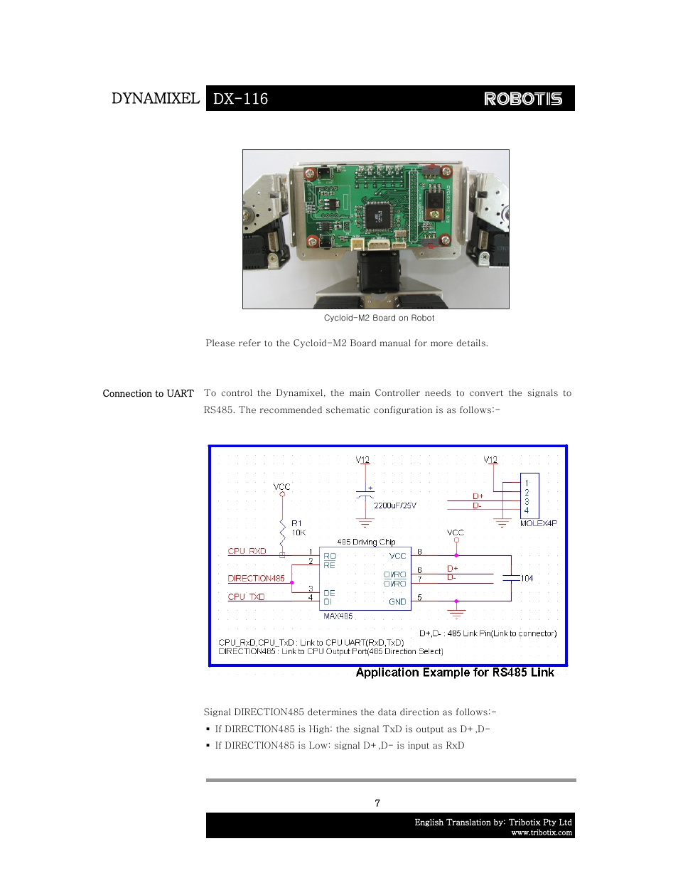Dynamixel dx-116 | Robotis DX-116 User Manual | Page 8 / 40