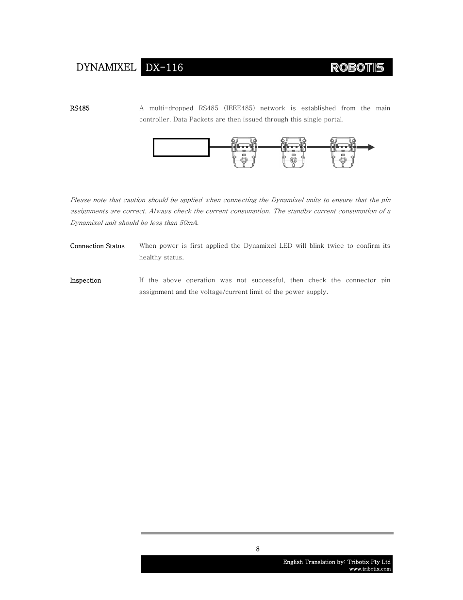 Dynamixel dx-116 | Robotis DX-116 User Manual | Page 9 / 40